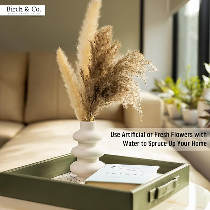 Xotic essentials Wave Shape Vases for Home Décor, Living Room, Waterproof Earthy Matte Finish