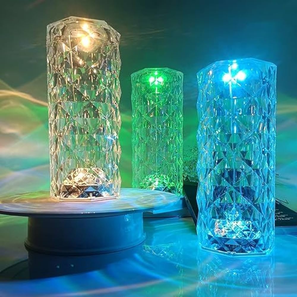 16 Color Changing Crystal Diamond Table Lamp - Main Image