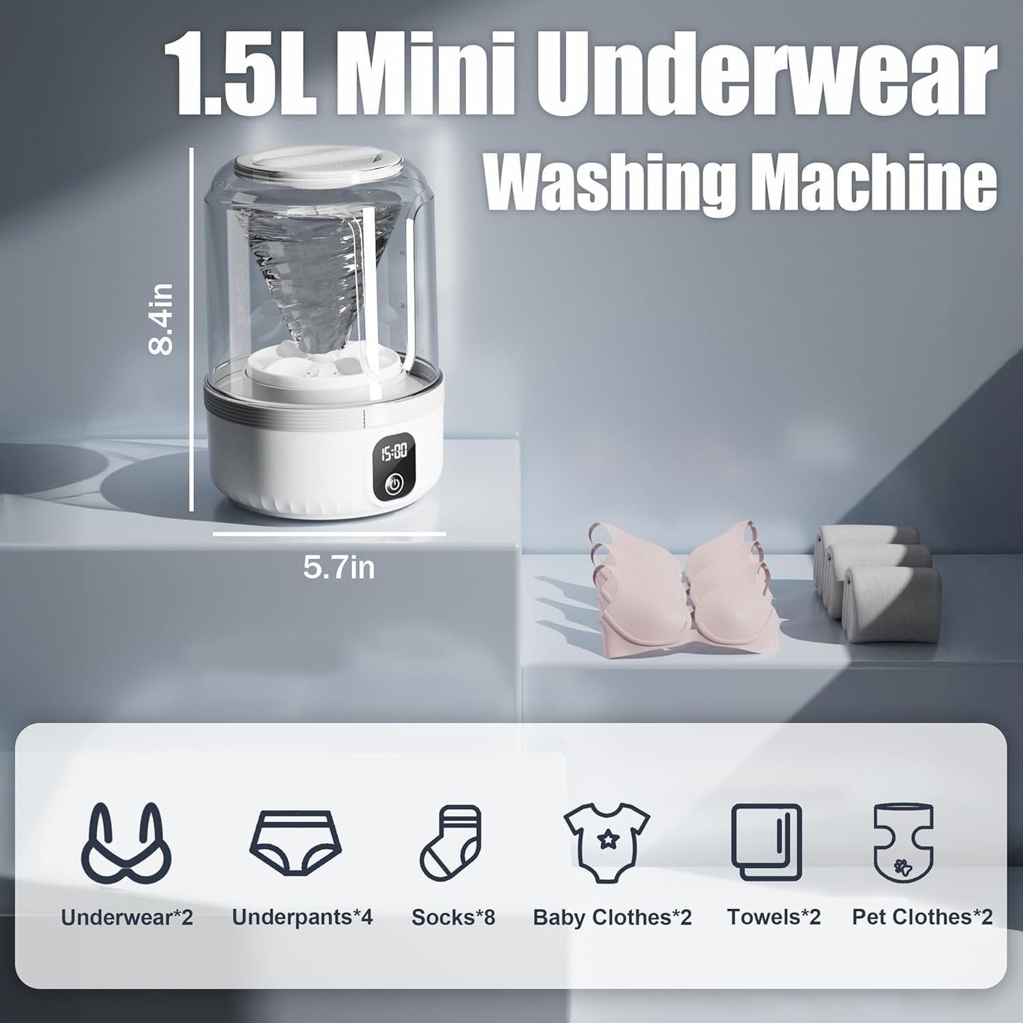 XOTIC 🧺 Mini Washing Machine – Your Portable Laundry Solution