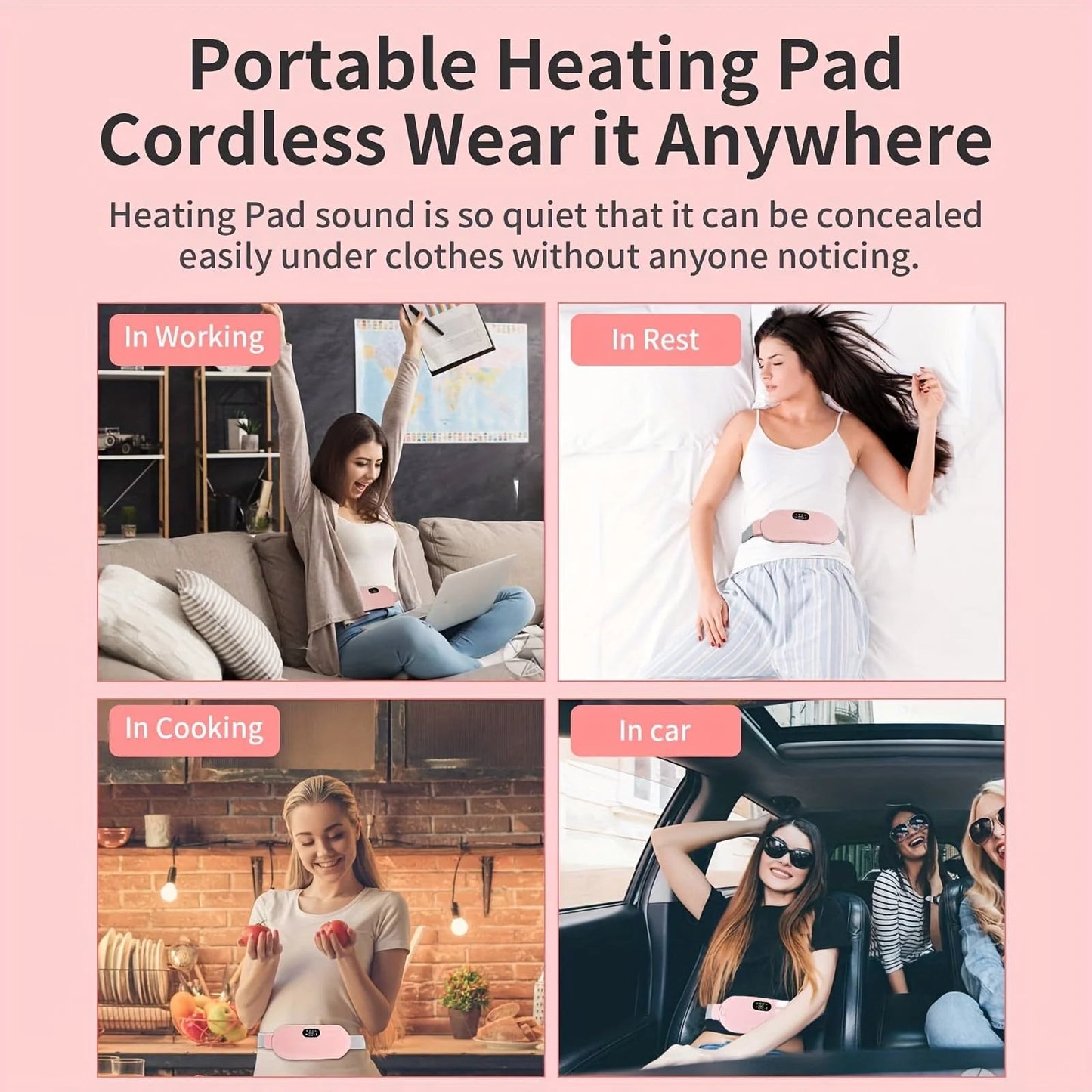 XOTIC Period Cramp Comfort Heating Pad and Massager