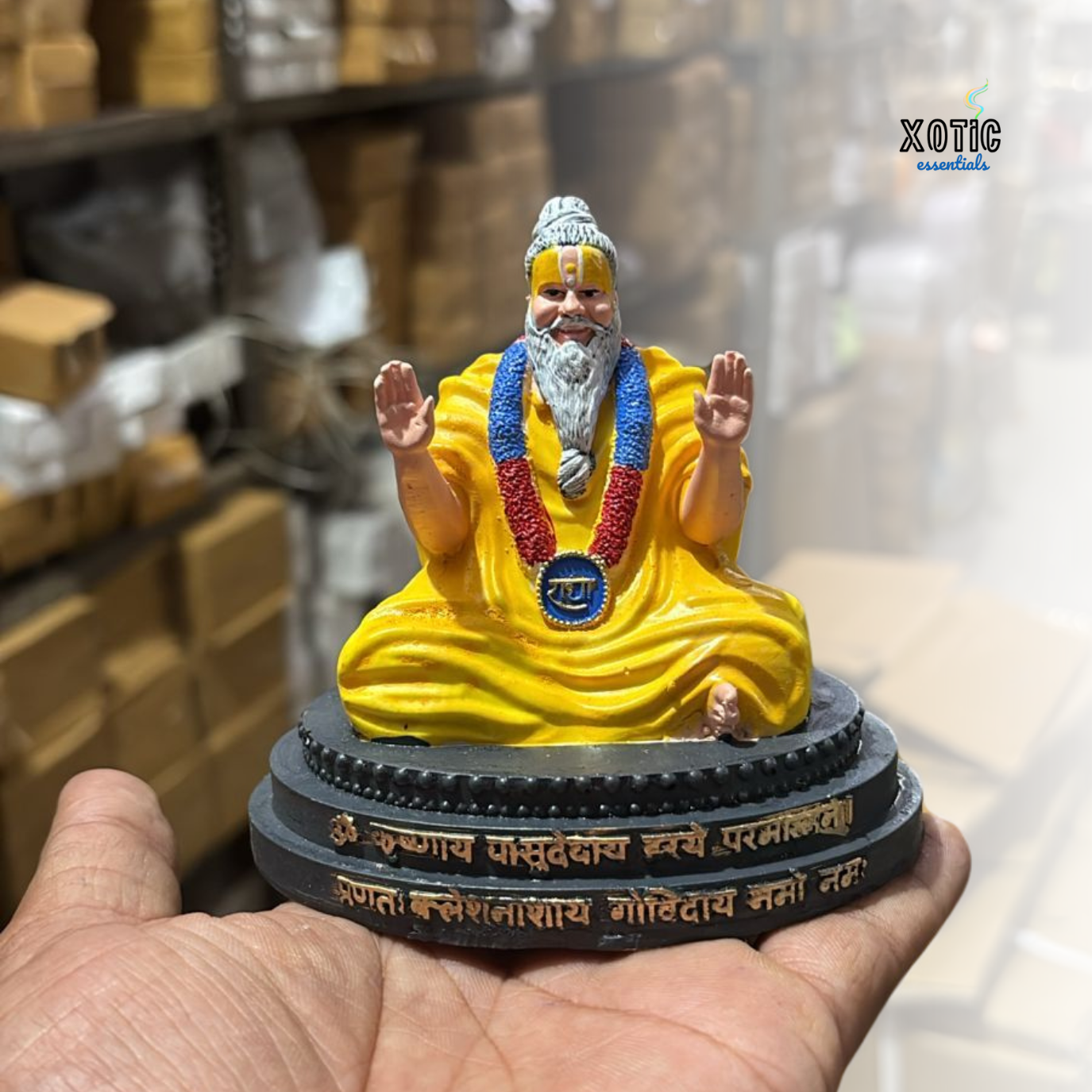 XOTIC Premanand Maharaj Ji Murti with Sanskrit Mantra