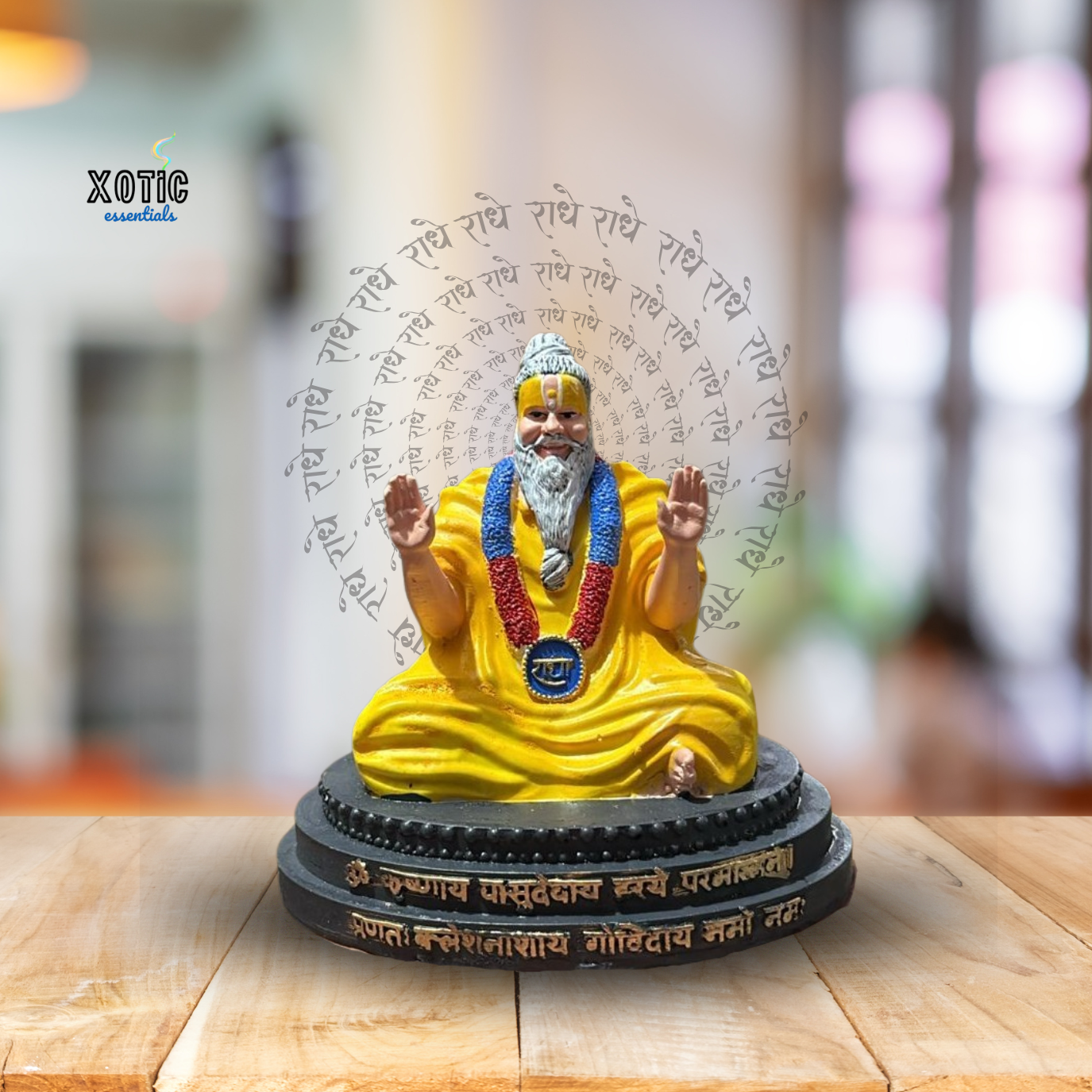 XOTIC Premanand Maharaj Ji Murti with Sanskrit Mantra
