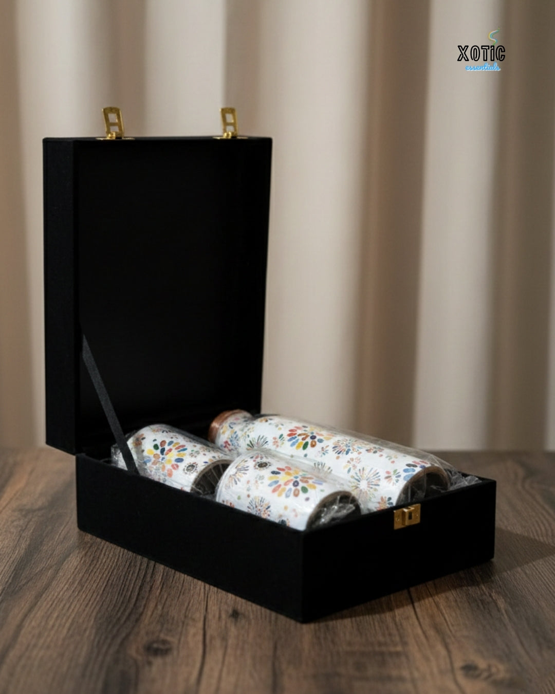 Premium Printed Copper Bottle Set