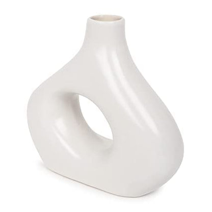 Xotic essentials Decorative Round Stylish Ceramic Vase for Pampas Grass Home Decor Items for Dried Flower, Decor Showpiece - Truly Ceramics