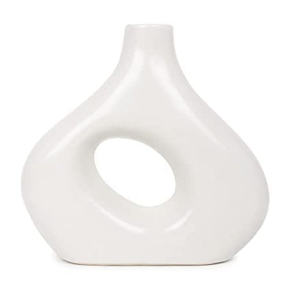 Xotic essentials Decorative Round Stylish Ceramic Vase for Pampas Grass Home Decor Items for Dried Flower, Decor Showpiece - Truly Ceramics