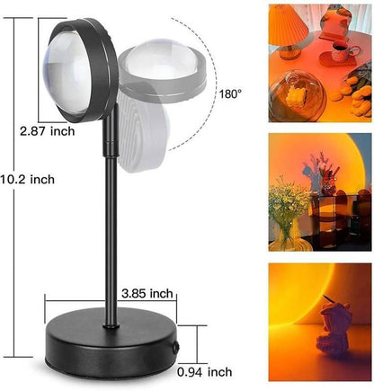 180 Degree Rotation Auto Ryde Sunset Projector