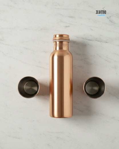 Pure Copper Bottle Set – Minimal Luxe Edition