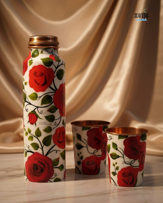 Red Rose Copper Bottle Set (Romantic Edition)
