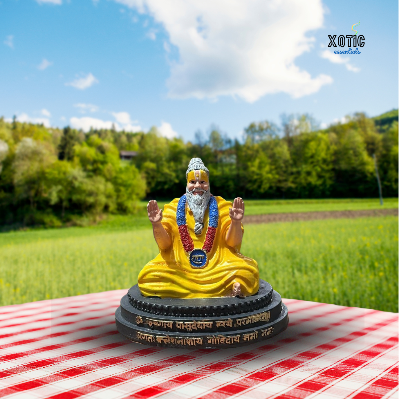 XOTIC Premanand Maharaj Ji Murti with Sanskrit Mantra