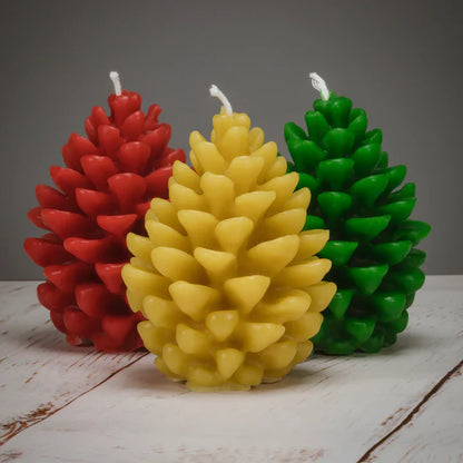 Pine Cone Beeswax Candles