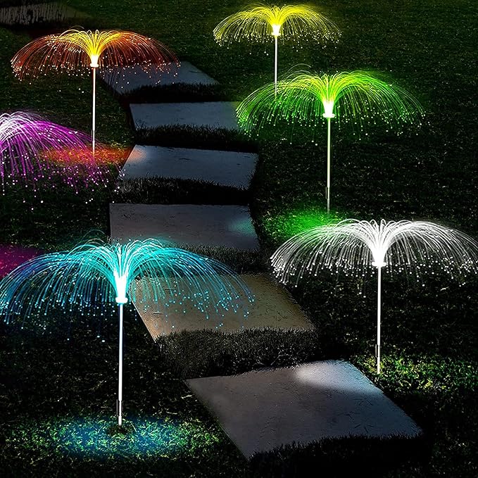 Solar LED Jellyfish Light (Pack of 2)| Waterproof Outdoor Light For Home Garden Pathway Lawn Driveway