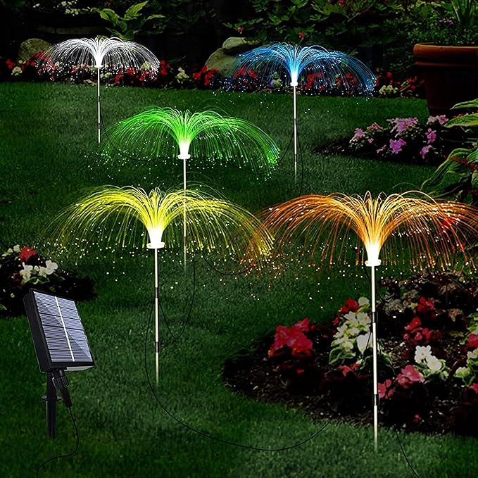 Solar LED Jellyfish Light (Pack of 2)| Waterproof Outdoor Light For Home Garden Pathway Lawn Driveway