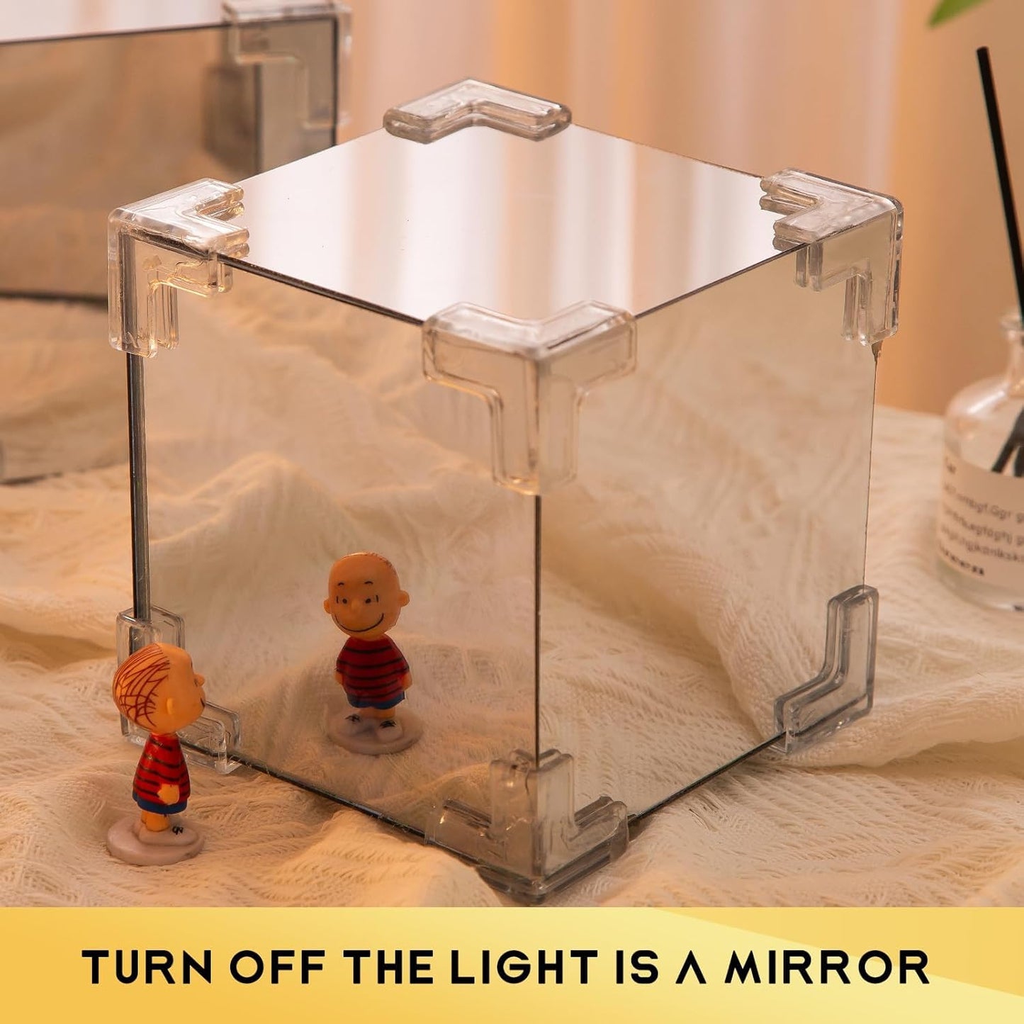 DIY Tulip Cube Mirror Lamp | 21 Flowers LED Decorative Lamp (Square)